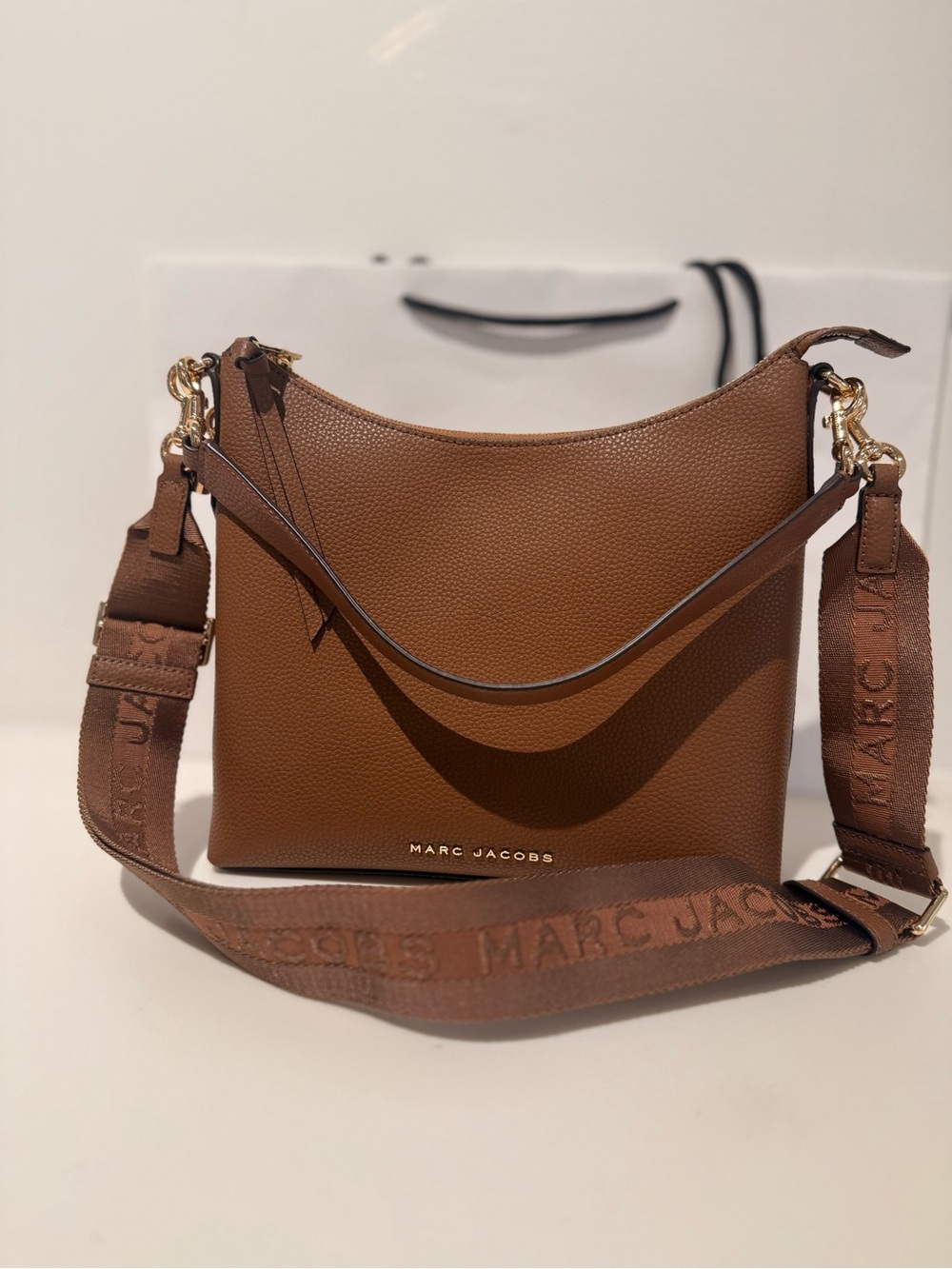 NWT Marc Jacobs drifter hobo shoulder / crossbody convertible - cognac